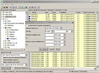 MCA search result display + advanced search options dialog